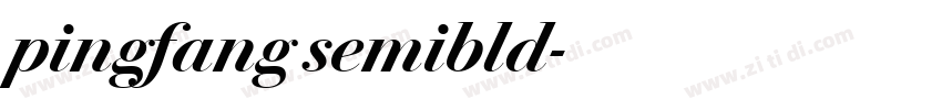 pingfang semibld字体转换